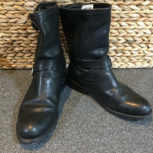 FRYE AND CO. Black Combat & Moto Boots - Picture 2 of 16